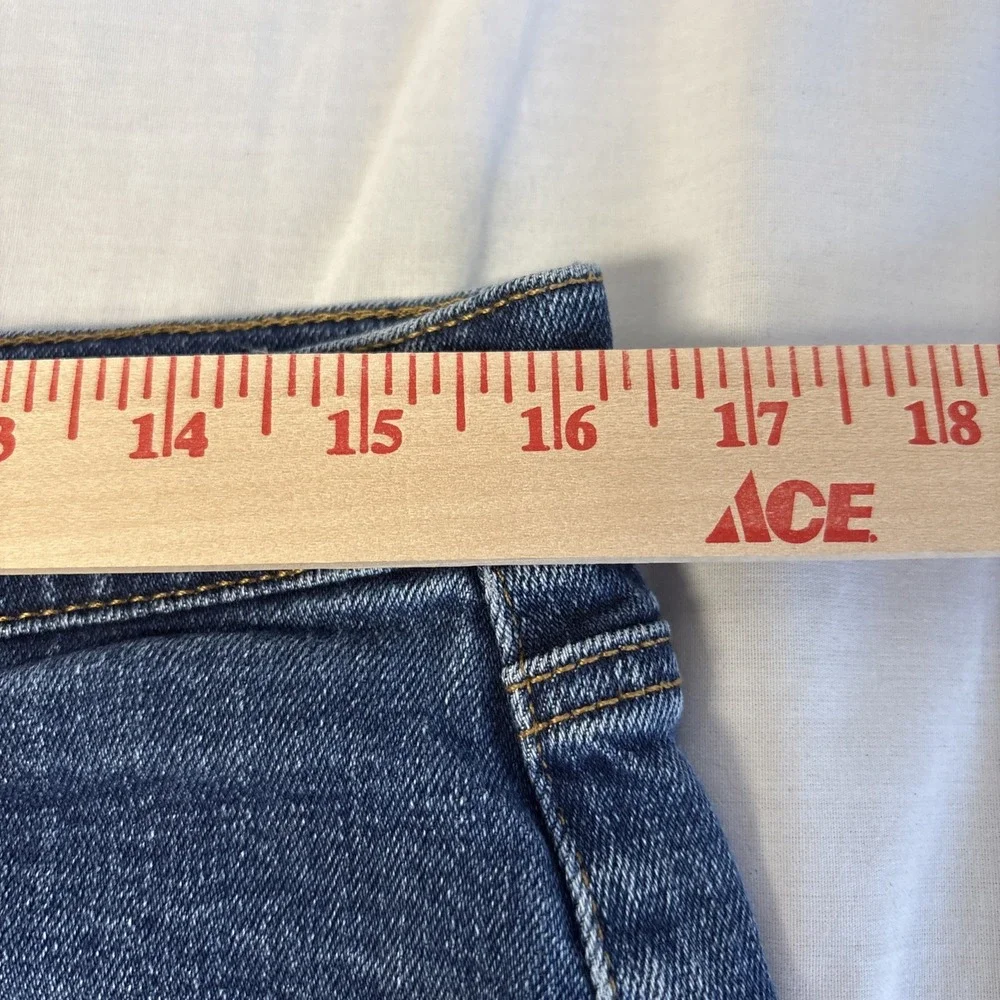 LOFT Frayed Denim Shorts Womens 8/29 Blue Mid Rise Cut-Off 5-Pocket